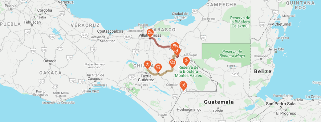 Mapa Lacandona Chiapas